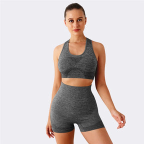 Conjunto feminino 2 peças, roupa esportiva para treino